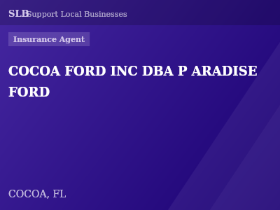 COCOA FORD INC DBA P ARADISE FORD — Insurance Agent in COCOA, FL