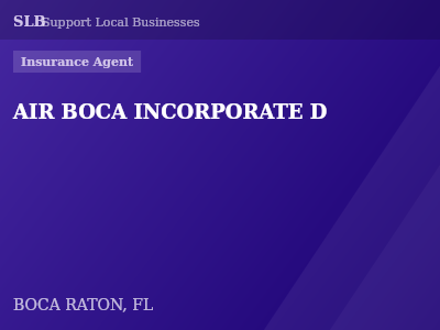 AIR BOCA INCORPORATE D — Insurance Agent in BOCA RATON, FL