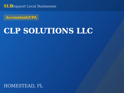 CLP SOLUTIONS LLC — Accountant/CPA in HOMESTEAD, FL