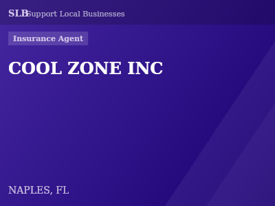 COOL ZONE INC — Insurance Agent in NAPLES, FL