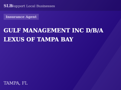 GULF MANAGEMENT INC D/B/A LEXUS OF TAMPA BAY — Insurance Agent in TAMPA, FL