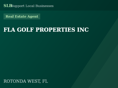 FLA GOLF PROPERTIES INC — Real Estate Agent in ROTONDA WEST, FL