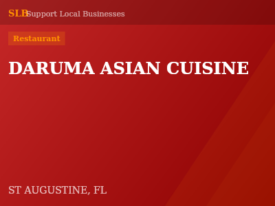 DARUMA ASIAN CUISINE — Restaurant in ST AUGUSTINE, FL