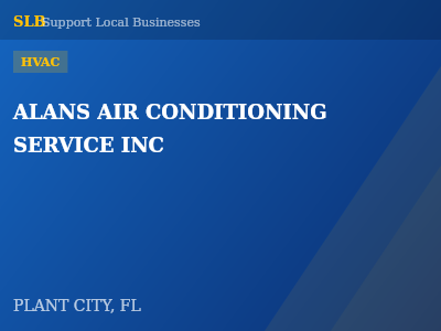 ALANS AIR CONDITIONING SERVICE INC — HVAC in PLANT CITY, FL