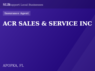 ACR SALES & SERVICE INC — Insurance Agent in APOPKA, FL