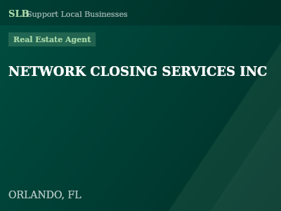 NETWORK CLOSING SERVICES INC — Real Estate Agent in ORLANDO, FL