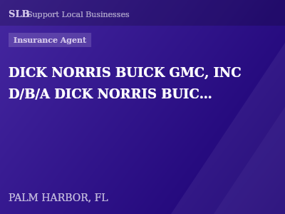 DICK NORRIS BUICK GMC, INC D/B/A DICK NORRIS BUICK GMC PALM HARBOR — Insurance Agent in PALM HARBOR, FL
