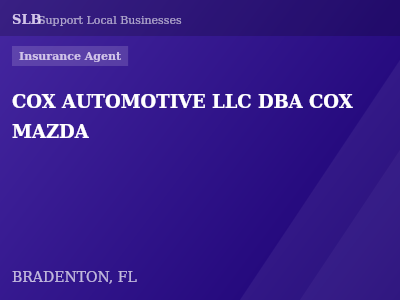 COX AUTOMOTIVE LLC DBA COX MAZDA — Insurance Agent in BRADENTON, FL