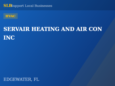 SERVAIR HEATING AND AIR CON INC — HVAC in EDGEWATER, FL