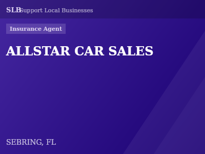 ALLSTAR CAR SALES — Insurance Agent in SEBRING, FL