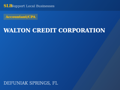WALTON CREDIT CORPORATION — Accountant/CPA in DEFUNIAK SPRINGS, FL