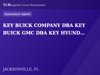 KEY BUICK COMPANY DBA KEY BUICK GMC DBA KEY HYUNDAI — Insurance Agent in JACKSONVILLE, FL