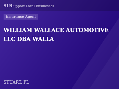 WILLIAM WALLACE AUTOMOTIVE LLC DBA WALLA — Insurance Agent in STUART, FL