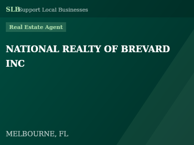 NATIONAL REALTY OF BREVARD INC — Real Estate Agent in MELBOURNE, FL