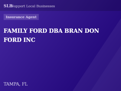 FAMILY FORD DBA BRAN DON FORD INC — Insurance Agent in TAMPA, FL