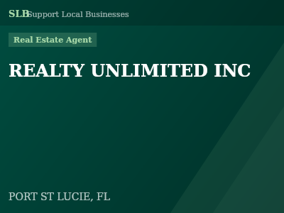 REALTY UNLIMITED INC — Real Estate Agent in PORT ST LUCIE, FL
