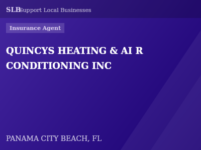 QUINCYS HEATING & AI R CONDITIONING INC — Insurance Agent in PANAMA CITY BEACH, FL