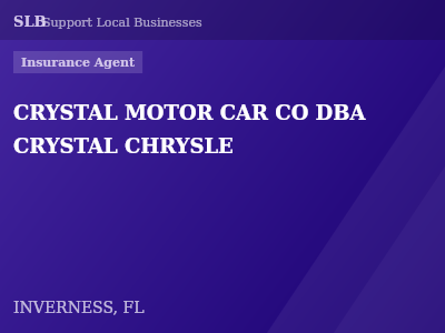 CRYSTAL MOTOR CAR CO DBA CRYSTAL CHRYSLE — Insurance Agent in INVERNESS, FL