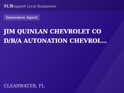 JIM QUINLAN CHEVROLET CO D/B/A AUTONATION CHEVROLET SOUTH CLEARWATER — Insurance Agent in CLEARWATER, FL