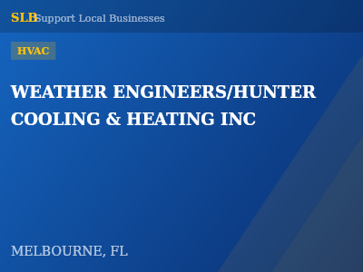WEATHER ENGINEERS/HUNTER COOLING & HEATING INC — HVAC in MELBOURNE, FL