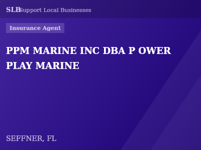 PPM MARINE INC DBA P OWER PLAY MARINE — Insurance Agent in SEFFNER, FL
