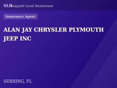 ALAN JAY CHRYSLER PLYMOUTH JEEP INC — Insurance Agent in SEBRING, FL