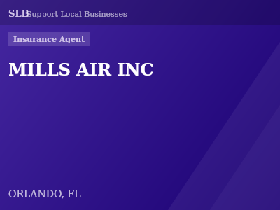 MILLS AIR INC — Insurance Agent in ORLANDO, FL
