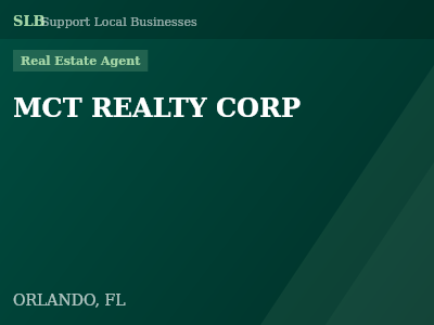 MCT REALTY CORP — Real Estate Agent in ORLANDO, FL