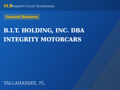 B.I.T. HOLDING, INC. DBA INTEGRITY MOTORCARS — General Business in TALLAHASSEE, FL