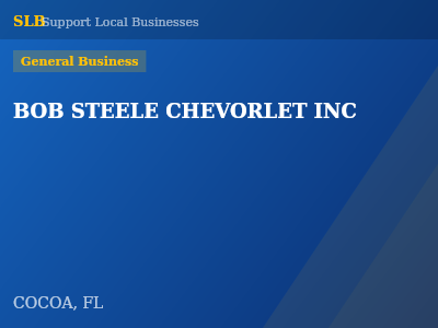 BOB STEELE CHEVORLET INC — General Business in COCOA, FL