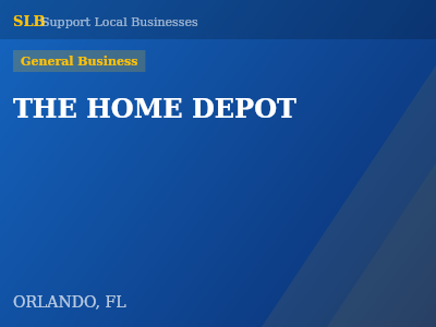THE HOME DEPOT — General Business in ORLANDO, FL