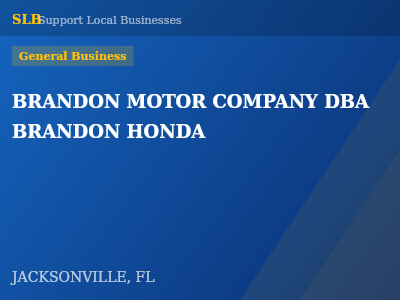 BRANDON MOTOR COMPANY DBA BRANDON HONDA — General Business in JACKSONVILLE, FL