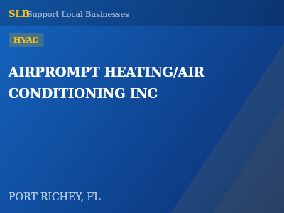 AIRPROMPT HEATING/AIR CONDITIONING INC — HVAC in PORT RICHEY, FL