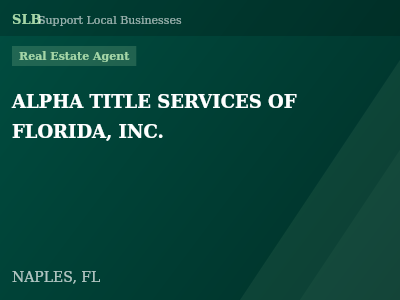 ALPHA TITLE SERVICES OF FLORIDA, INC. — Real Estate Agent in NAPLES, FL
