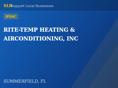 RITE-TEMP HEATING & AIRCONDITIONING, INC — HVAC in SUMMERFIELD, FL