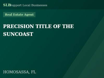 PRECISION TITLE OF THE SUNCOAST — Real Estate Agent in HOMOSASSA, FL
