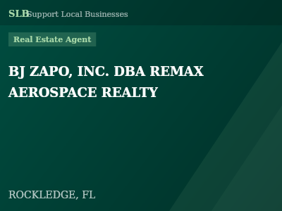 BJ ZAPO, INC. DBA REMAX AEROSPACE REALTY — Real Estate Agent in ROCKLEDGE, FL