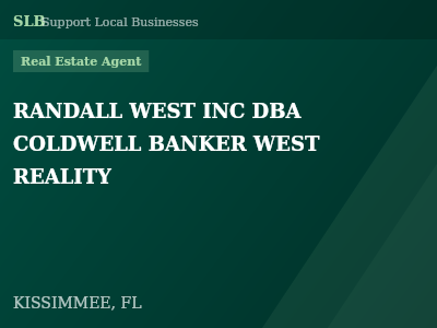 RANDALL WEST INC DBA COLDWELL BANKER WEST REALITY — Real Estate Agent in KISSIMMEE, FL