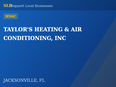 TAYLOR'S HEATING & AIR CONDITIONING, INC — HVAC in JACKSONVILLE, FL
