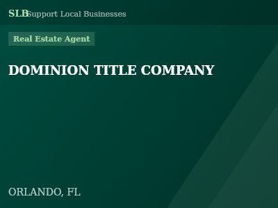 DOMINION TITLE COMPANY — Real Estate Agent in ORLANDO, FL