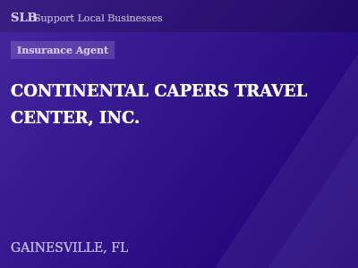 CONTINENTAL CAPERS TRAVEL CENTER, INC. — Insurance Agent in GAINESVILLE, FL
