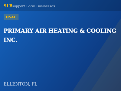 PRIMARY AIR HEATING & COOLING INC. — HVAC in ELLENTON, FL