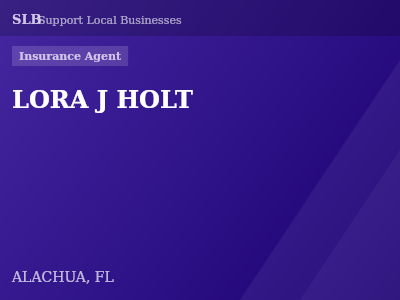 LORA J HOLT — Insurance Agent in ALACHUA, FL
