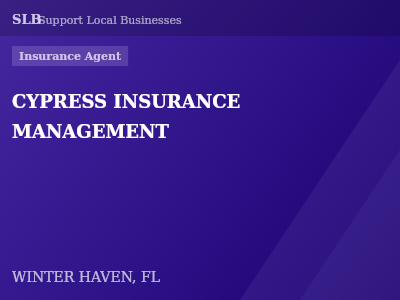 CYPRESS INSURANCE MANAGEMENT — Insurance Agent in WINTER HAVEN, FL