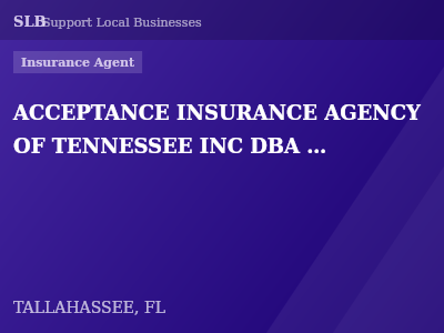 ACCEPTANCE INSURANCE AGENCY OF TENNESSEE INC DBA ACCEPTANCE AUTO INSURANCE DBA BOTTOM DOLLAR INSURANCE — Insurance Agent in TALLAHASSEE, FL