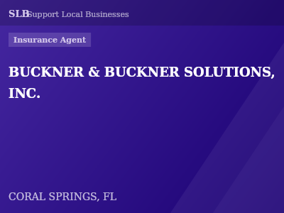 BUCKNER & BUCKNER SOLUTIONS, INC. — Insurance Agent in CORAL SPRINGS, FL