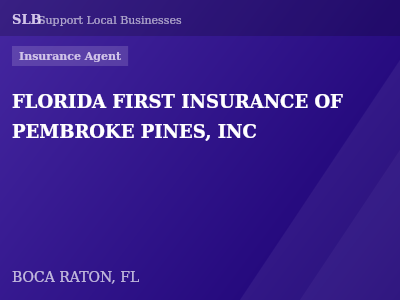 FLORIDA FIRST INSURANCE OF PEMBROKE PINES, INC — Insurance Agent in BOCA RATON, FL