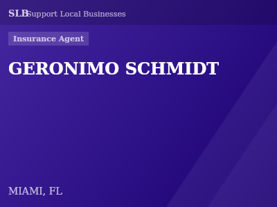 GERONIMO SCHMIDT — Insurance Agent in MIAMI, FL