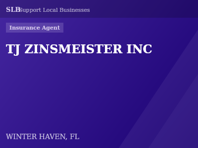 TJ ZINSMEISTER INC — Insurance Agent in WINTER HAVEN, FL