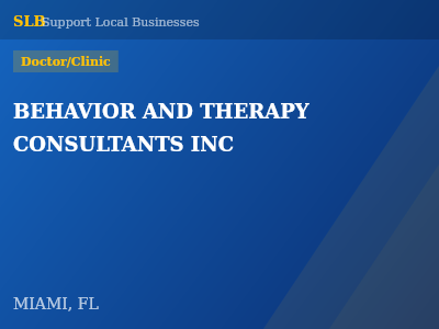 BEHAVIOR AND THERAPY CONSULTANTS INC — Doctor/Clinic in MIAMI, FL